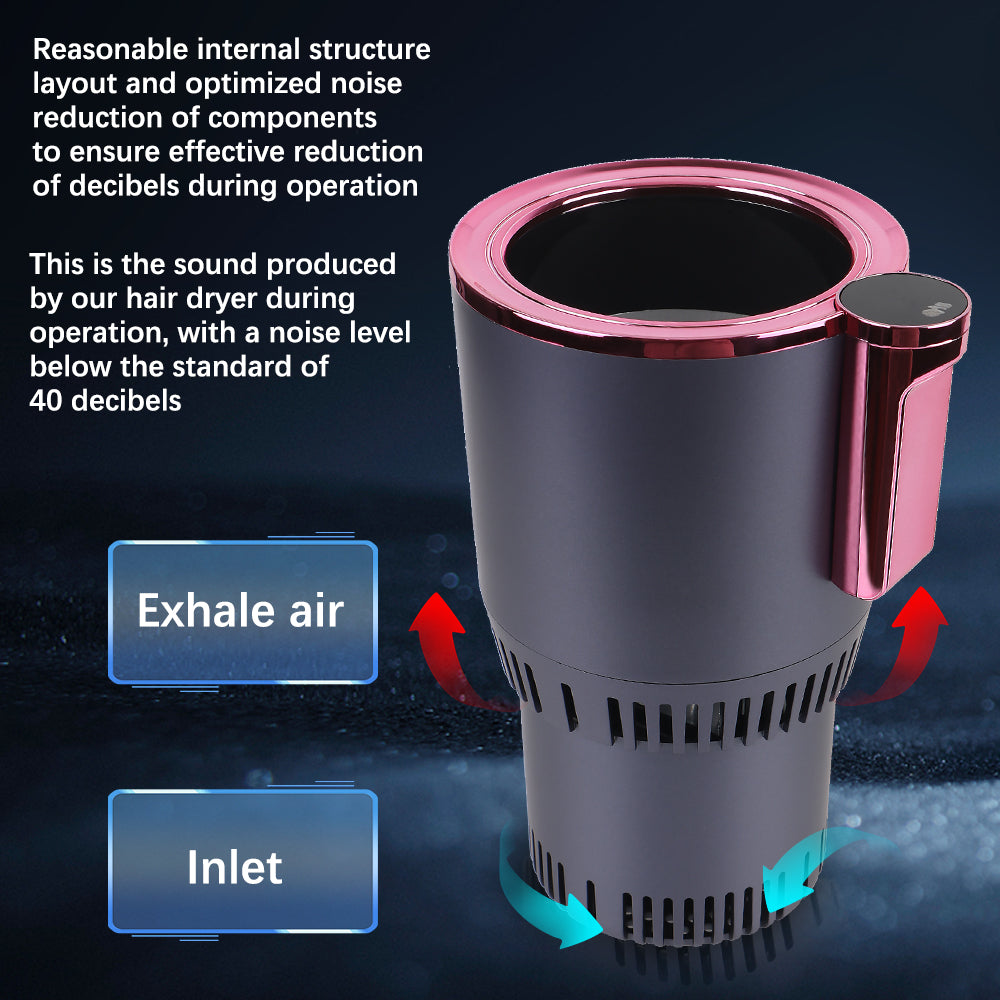 Car Cooling Heating Cup Holder Temperature Display Heat Preservation Refrigeration Kettle Water Warmer Bottle Smart Cup DC 12V