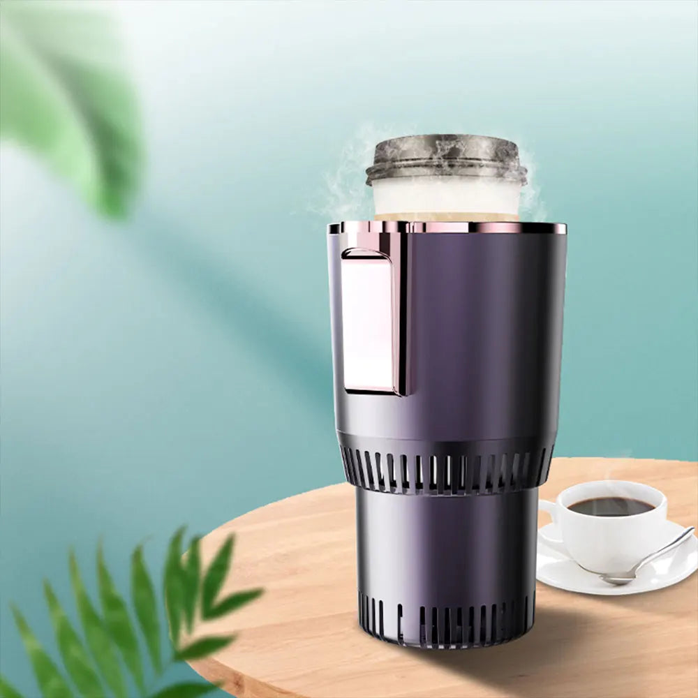 12V Car Cold Hot Cup Touch Screen Beverage Can Smart Digital Display Car Cup Holder Cooler Heater Home Camping Travel Cup Holder