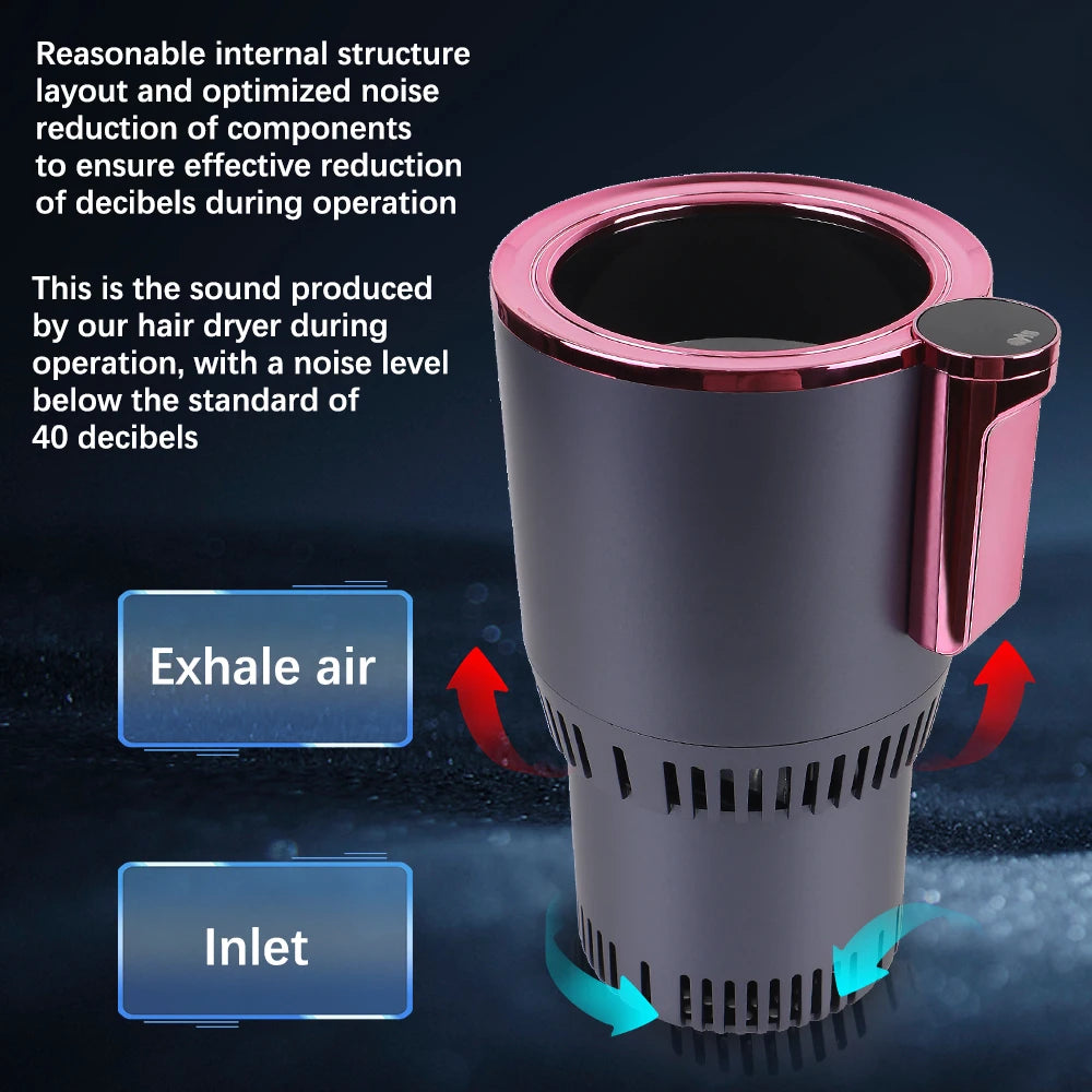 Car Cooling Heating Cup Holder Temperature Display Heat Preservation Refrigeration Kettle Water Warmer Bottle Smart Cup DC 12V