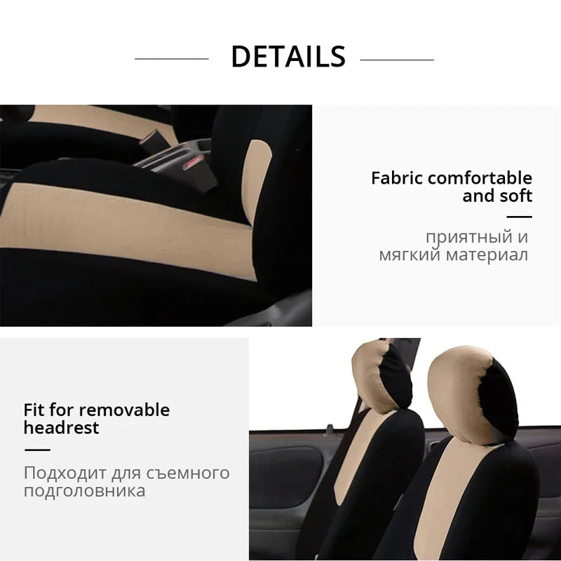 AUTOYOUTH Car Seat Cover Detachable HeadrestsPolyestor Universal Seat Covers For Car For WARTBURG 353 Tourist For VECTOR M12