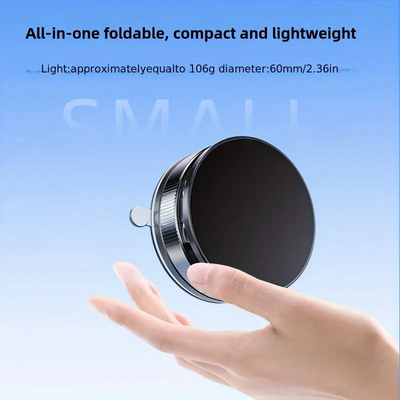 Vacuum Magnetic Vehicle Mounting Bracket 360° Rotate Car Stand Strong Magnet Strong Adsorption Holder Folding Portable Kickstand