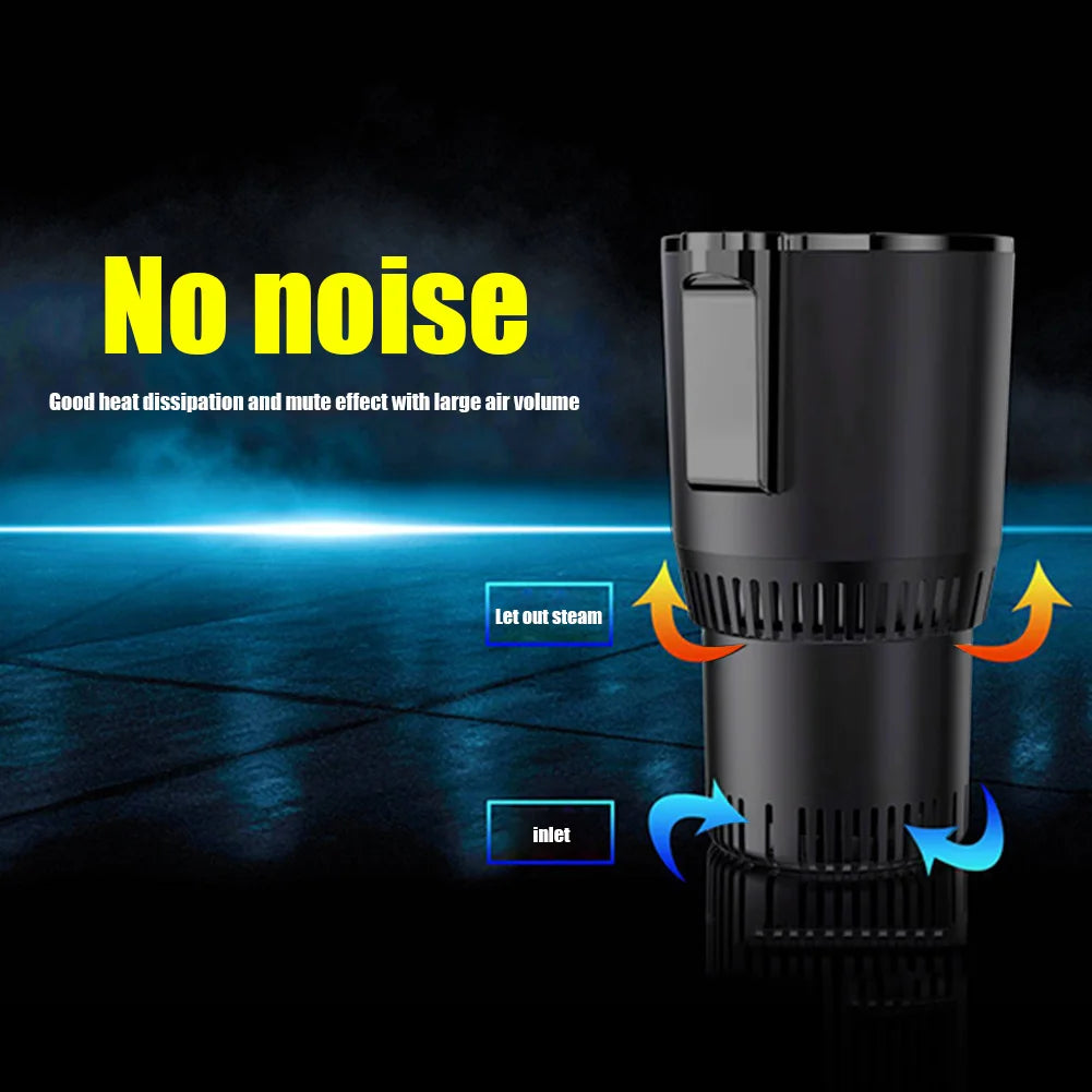 Smart 2 In 1 12V Car Cup Cooler Warmer with Temperature Display Mini Auto Refrigerator Drinks Cooling Heating Mug for Outdoor Tr