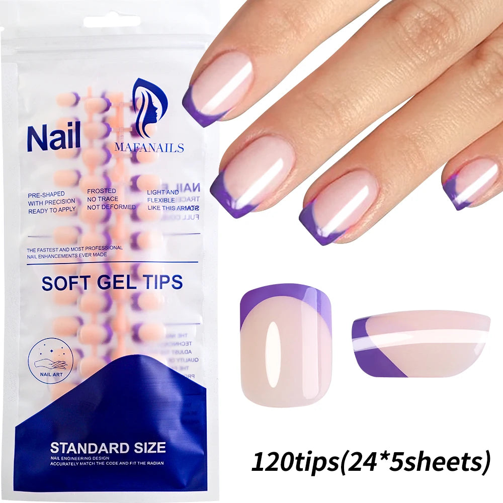 576pcs/Box Colorful Fake Nails Black Red Design Fake Nail Oval Short Square Press On False Nails Mixed Full Cover Nail Tips