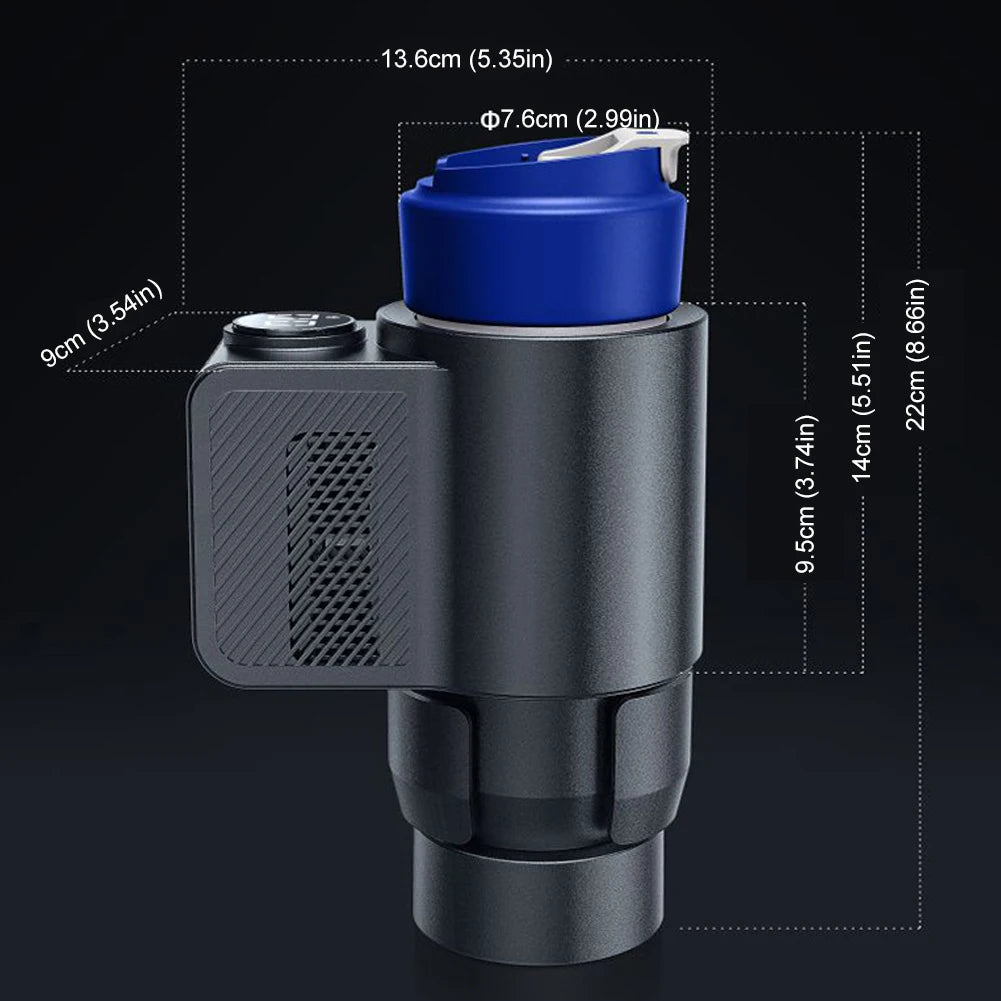 Smart 2 In 1 12V Car Cup Cooler Warmer with Temperature Display Mini Auto Refrigerator Drinks Cooling Heating Mug for Outdoor Tr