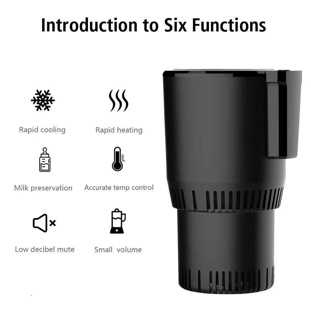 Smart Cup Heat Preservation Portable Water Warmer Bottle Car Cooling Heating Cup Holder Rapid Refrigeration Kettle DC 12V