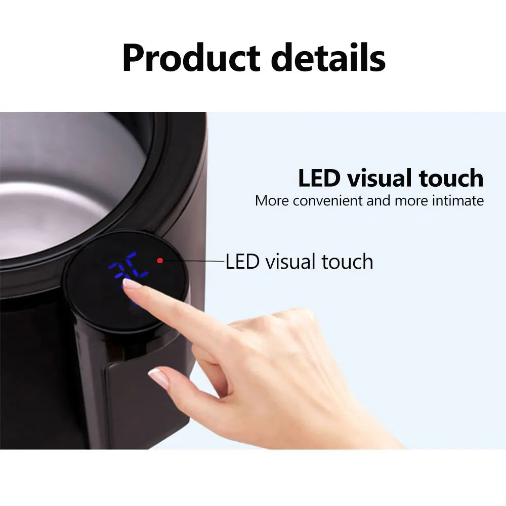 12V Car Cold Hot Cup Touch Screen Beverage Can Smart Digital Display Car Cup Holder Cooler Heater Home Camping Travel Cup Holder