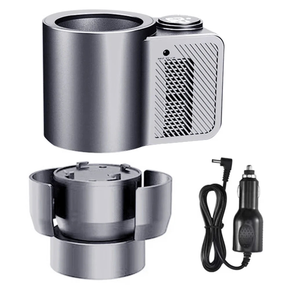 Smart 2 In 1 12V Car Cup Cooler Warmer with Temperature Display Mini Auto Refrigerator Drinks Cooling Heating Mug for Outdoor Tr
