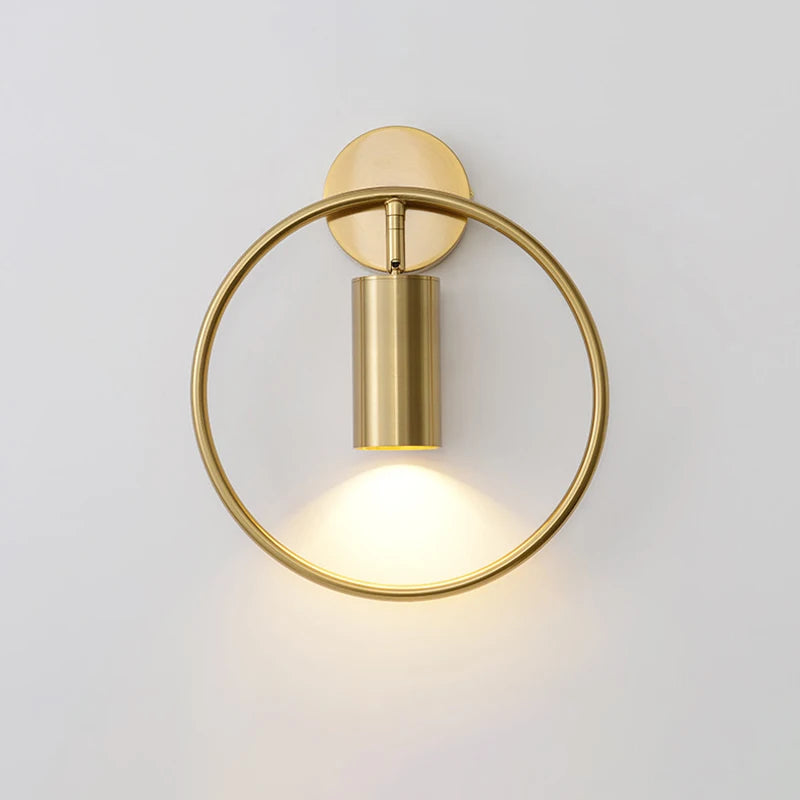 Decorative Modern Wall Lamp with Glass Shade Bedside Bedroom Loft Design Up Down Iron Led Wall Lights Gold for Home Mirror E27