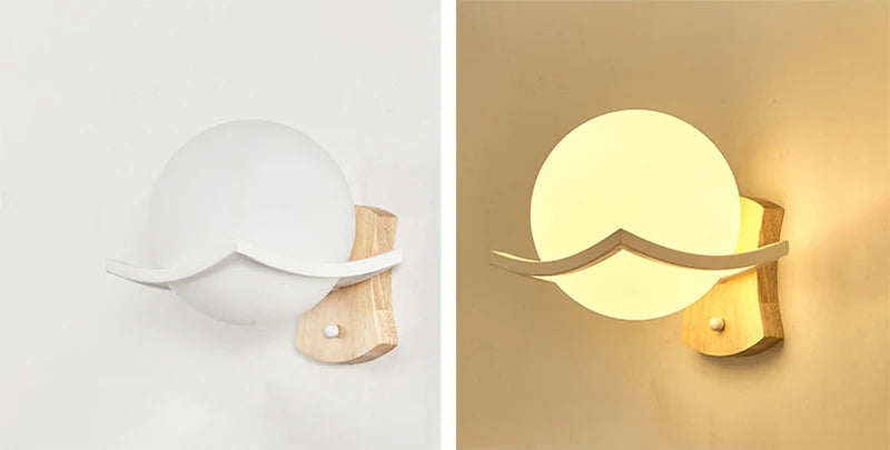 Decorative Modern Wall Lamp with Glass Shade Bedside Bedroom Loft Design Up Down Iron Led Wall Lights Gold for Home Mirror E27