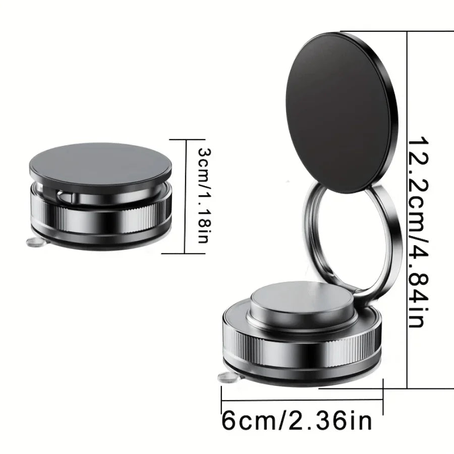 Vacuum Magnetic Vehicle Mounting Bracket 360° Rotate Car Stand Strong Magnet Strong Adsorption Holder Folding Portable Kickstand
