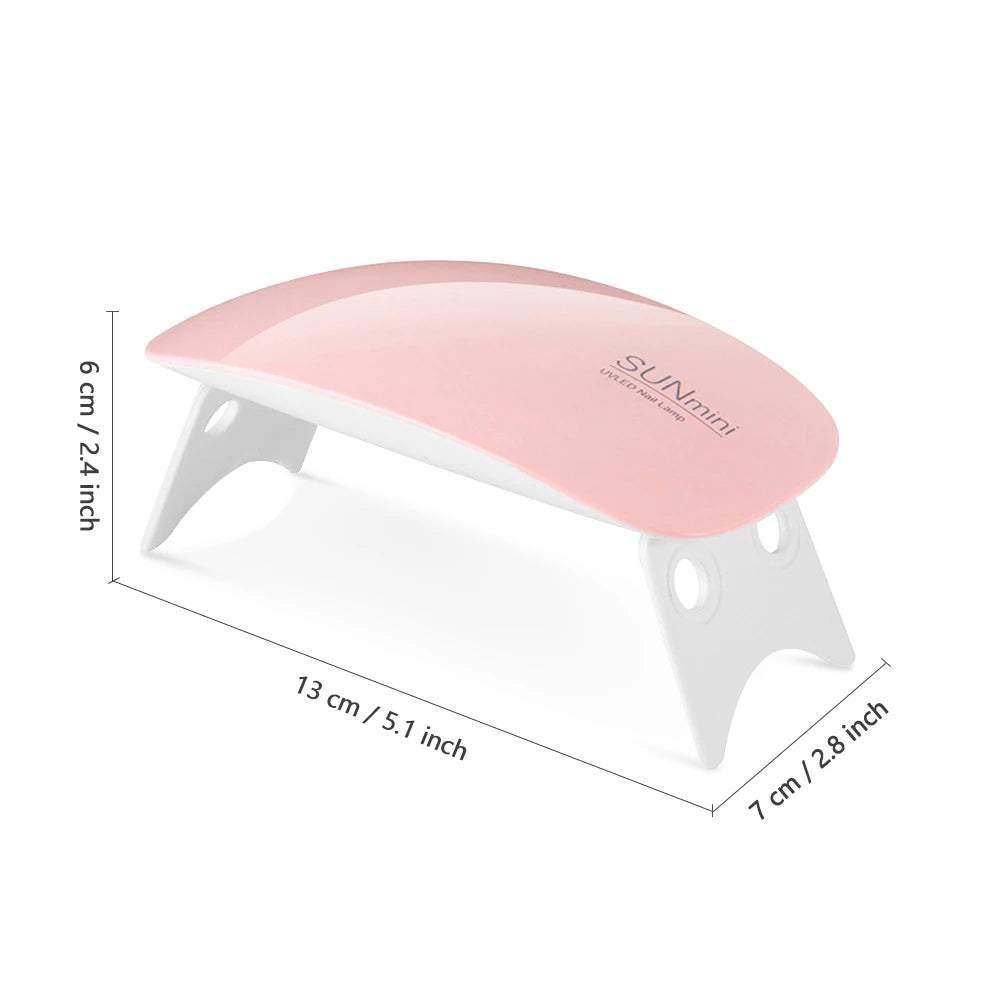 Foldable Nail Lamp 6w Uv Led Lamp For Nails Machine 6 Uv Leds Gel Nail Polish Dryer Lamp Manicure Tool Professional Equipme
