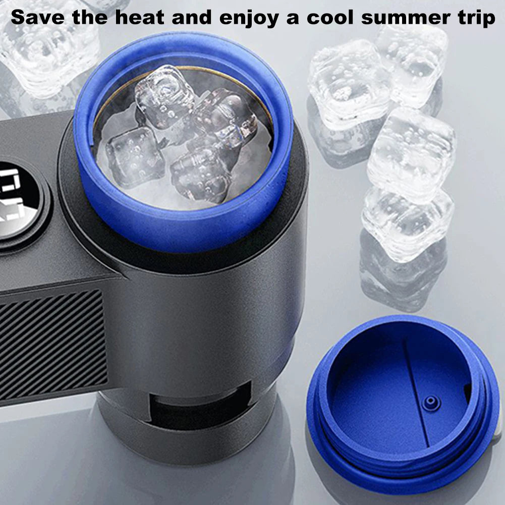 Smart 2 In 1 12V Car Cup Cooler Warmer with Temperature Display Mini Auto Refrigerator Drinks Cooling Heating Mug for Outdoor Tr
