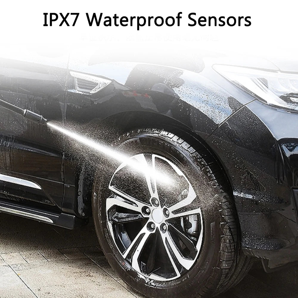Car TPMS Solar/USB Powered Tire Pressure Monitoring System Auto Security Alarm Systems Tyre Temperature Monitor