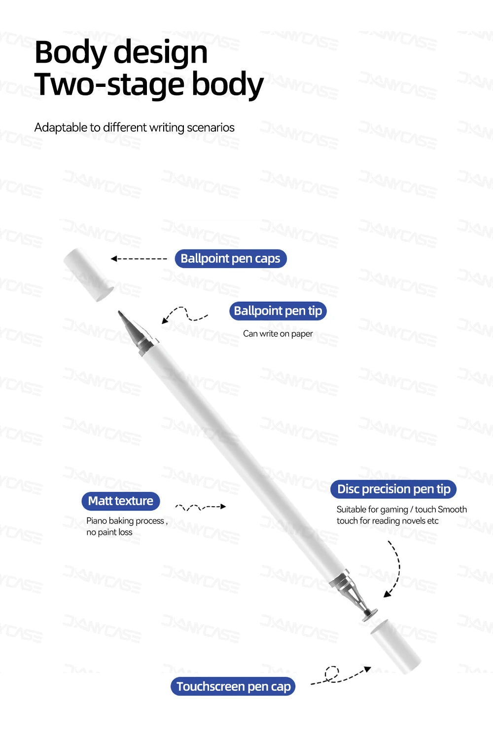 2 in 1 Universal Stylus Pen For Tablet Mobile Android ios Phone iPad Accessories Drawing Tablet Capacitive Screen Touch Pen