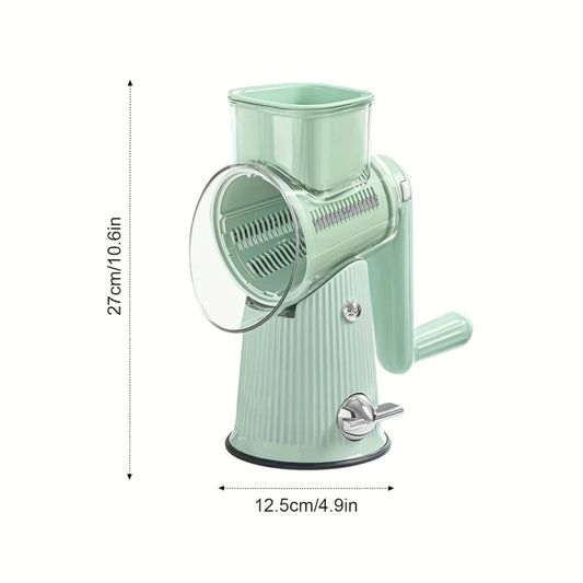 Manual Vegetable Chopper Set - Multifunctional Fruit & Veggie Slicer, Grater, and Cutter with Container - for Potatoes,