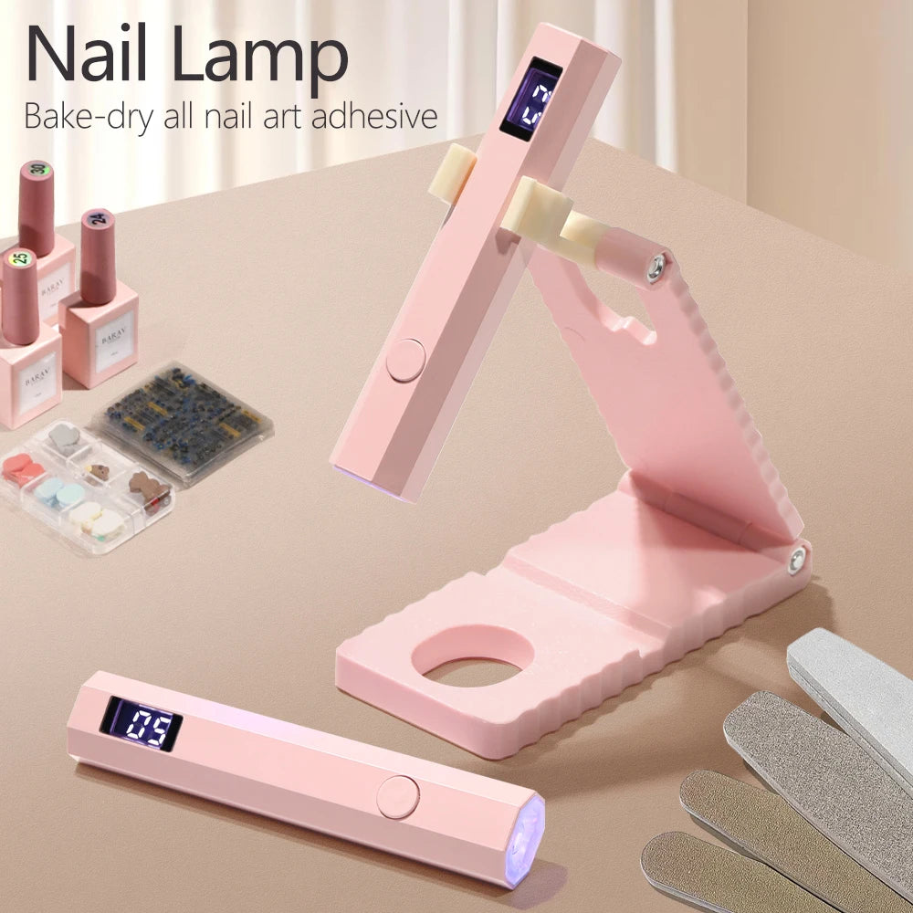 YIKOOLIN Convenient Handheld Nail Dryer Lamp UV/LED Nail Curing All Gel Polish Nail Art Tool USB Rechargeabl Quick Dry Nail Lamp