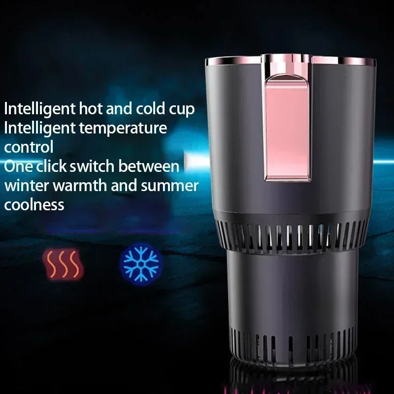 Auto Intelligent Hot and Cold Cup Holder 2-in-1 Smart Cooling Heating Cup Holder Mini Car Refrigerator Office Cool and Heat