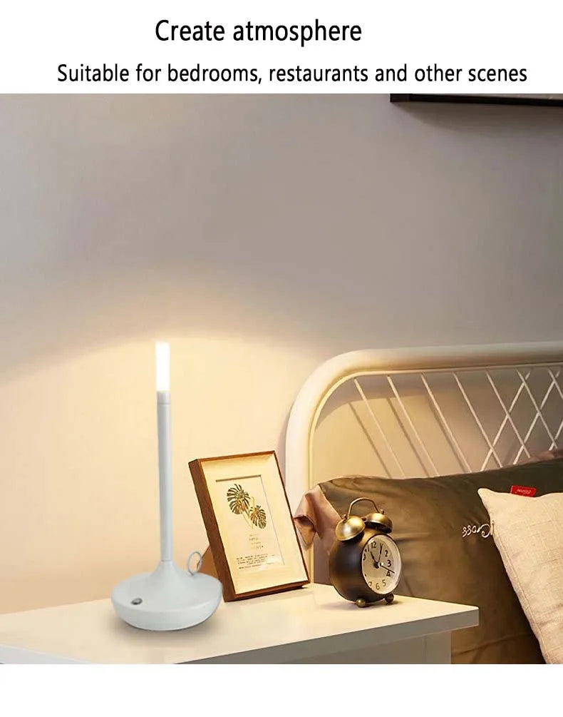Luxury Style Decorative Lamp  Atmosphere Desk Light for Bedroom Bedside USB Portable Wireless Charging Warm Light Night Light