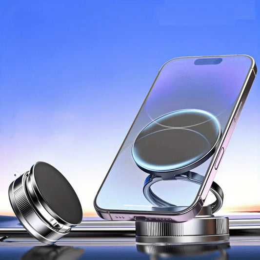 Vacuum Magnetic Vehicle Mounting Bracket 360° Rotate Car Stand Strong Magnet Strong Adsorption Holder Folding Portable Kickstand