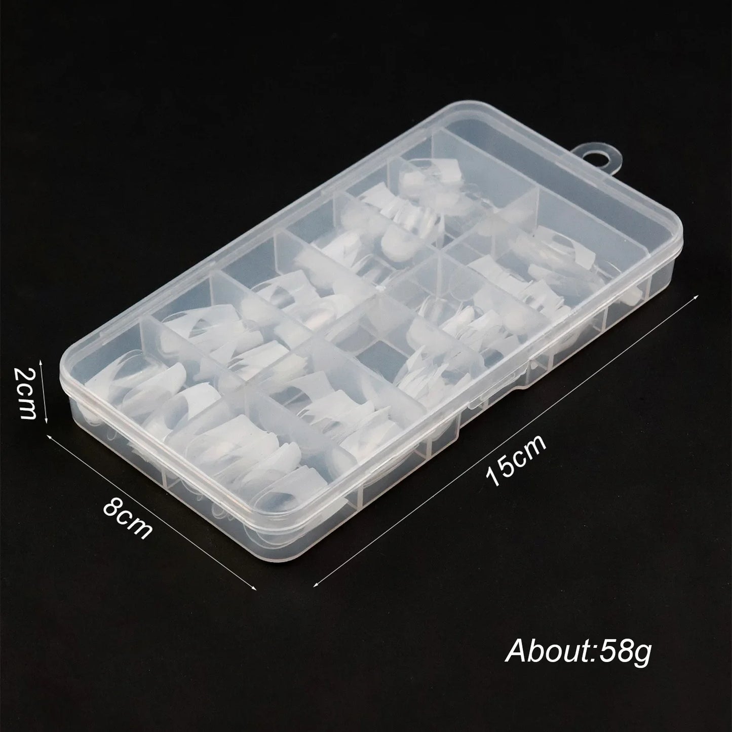 120pcs/Boxed Acrylic French False Nails Multicolor Square Almond Nail Tips Full Cover Removable Mixed Size Press On Nails