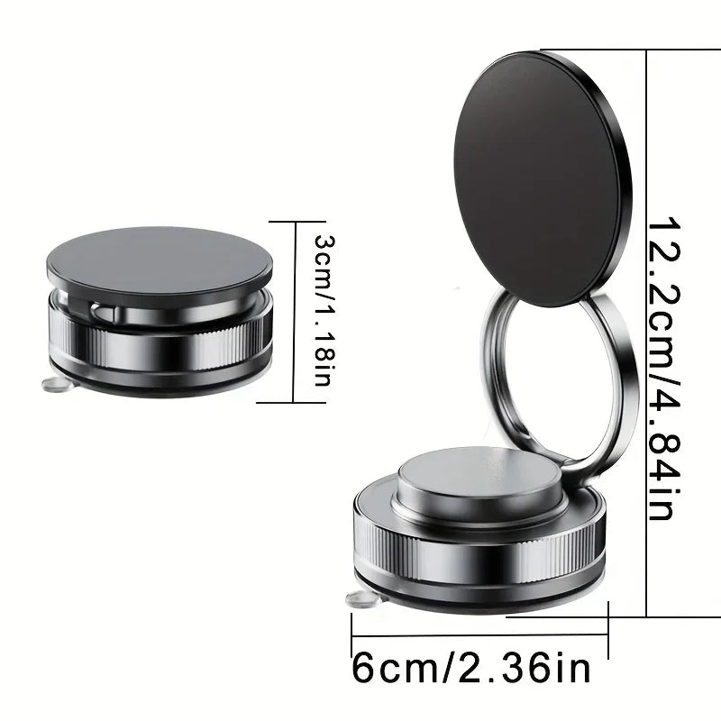 Vacuum Magnetic Vehicle Mounting Bracket 360° Rotate Car Stand Strong Magnet Strong Adsorption Holder Folding Portable Kickstand