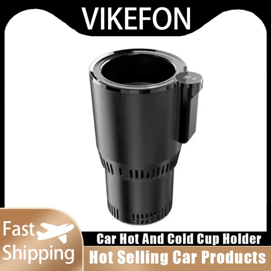 Auto Intelligent Hot and Cold Cup Holder 2-in-1 Smart Cooling Heating Cup Holder Mini Car Refrigerator Office Cool and Heat