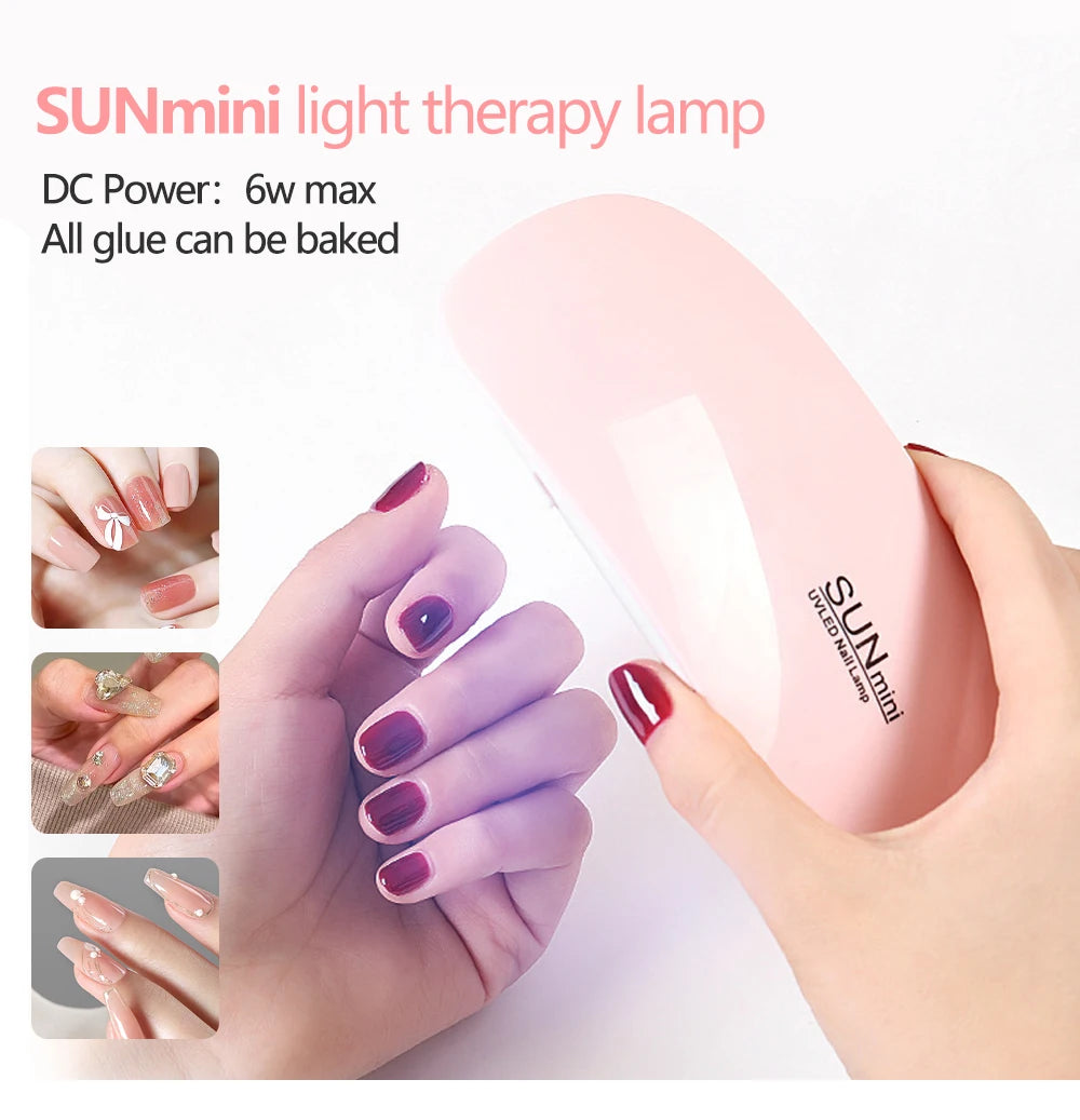 Foldable Nail Lamp 6w Uv Led Lamp For Nails Machine 6 Uv Leds Gel Nail Polish Dryer Lamp Manicure Tool Professional Equipme