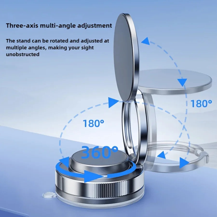 Vacuum Magnetic Vehicle Mounting Bracket 360° Rotate Car Stand Strong Magnet Strong Adsorption Holder Folding Portable Kickstand
