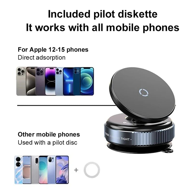 Xiaomi Vacuum Suction Magnetic Car Phone Holder Navigation Car Holder Desktop Lazy Holder 360° Rotating Suction Cup Car Holder