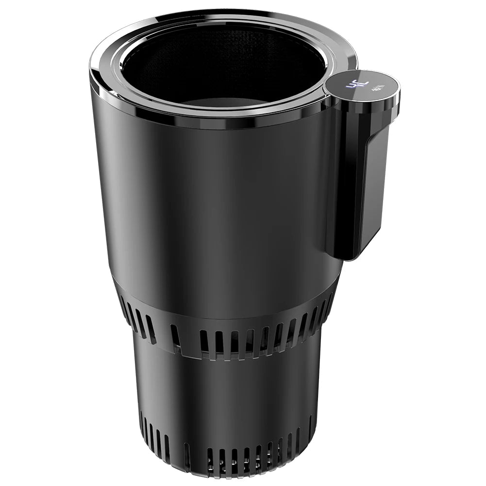 12V Car Office Cup Warmer Cooler with Temperature Display 2 In 1 Smart Beverage Mug Holder Car Smart Hot Cold Cup Drinks Holder