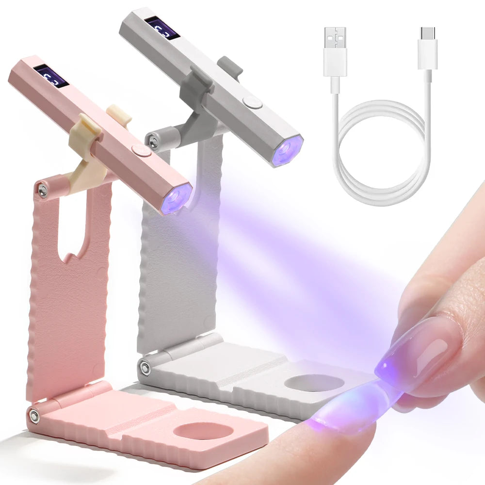 YIKOOLIN Convenient Handheld Nail Dryer Lamp UV/LED Nail Curing All Gel Polish Nail Art Tool USB Rechargeabl Quick Dry Nail Lamp