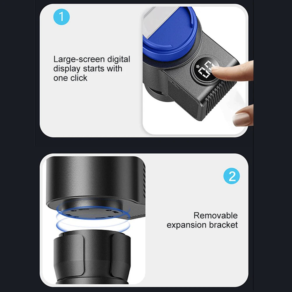 Smart 2 In 1 12V Car Cup Cooler Warmer with Temperature Display Mini Auto Refrigerator Drinks Cooling Heating Mug for Outdoor Tr