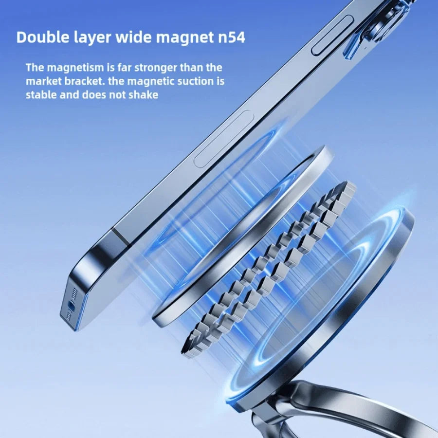 Vacuum Magnetic Vehicle Mounting Bracket 360° Rotate Car Stand Strong Magnet Strong Adsorption Holder Folding Portable Kickstand