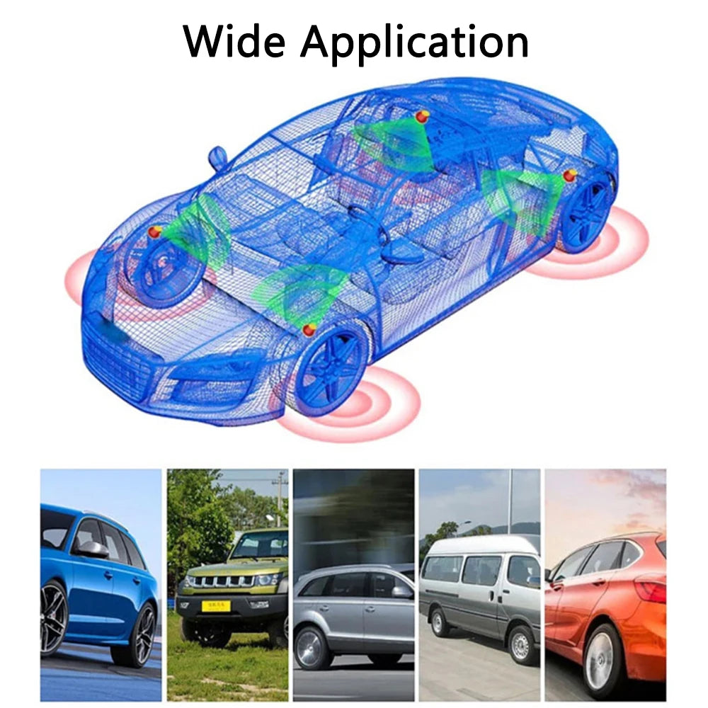 Car TPMS Solar/USB Powered Tire Pressure Monitoring System Auto Security Alarm Systems Tyre Temperature Monitor