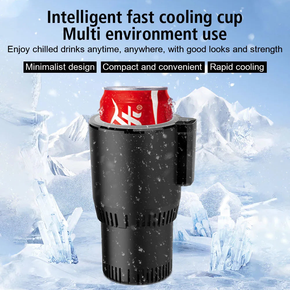 Smart Cup Heat Preservation Portable Water Warmer Bottle Car Cooling Heating Cup Holder Rapid Refrigeration Kettle DC 12V