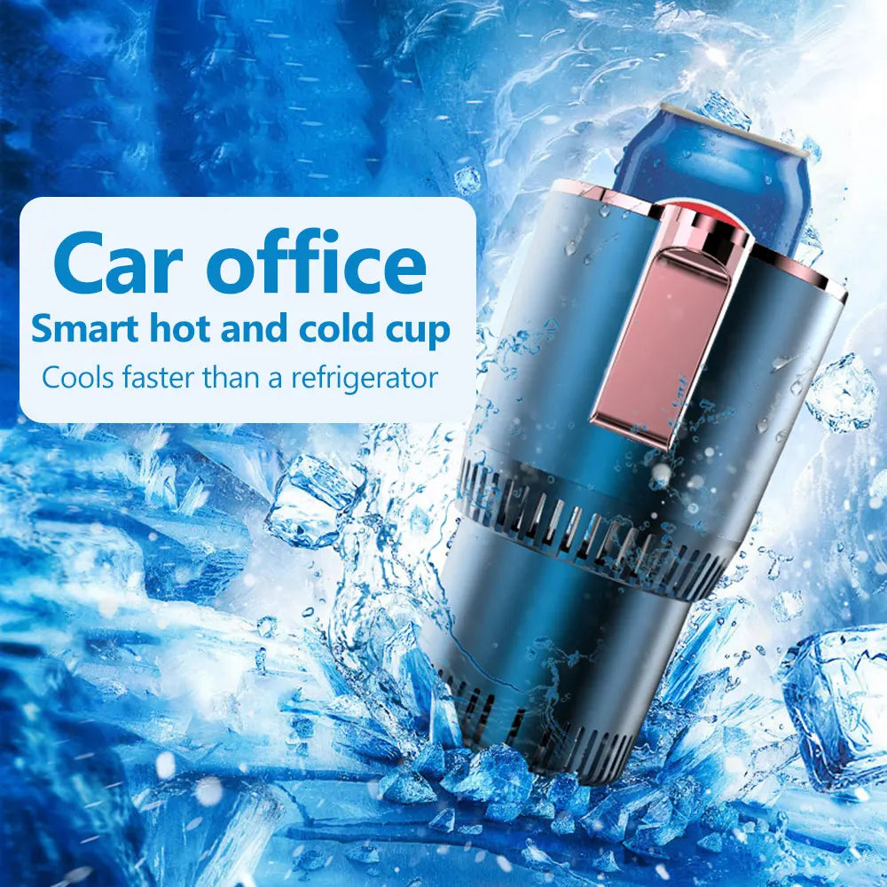 12V Car Cold Hot Cup Touch Screen Beverage Can Smart Digital Display Car Cup Holder Cooler Heater Home Camping Travel Cup Holder
