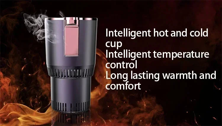 Auto Intelligent Hot and Cold Cup Holder 2-in-1 Smart Cooling Heating Cup Holder Mini Car Refrigerator Office Cool and Heat