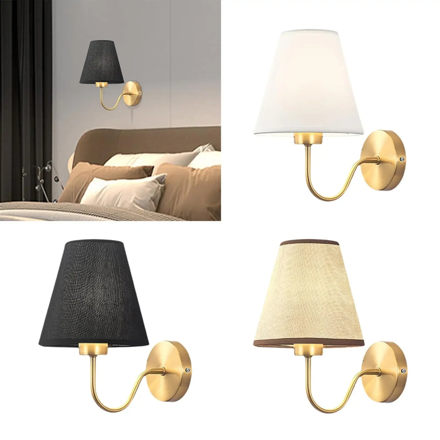 Decorative European Wall Light Fixture E27 Sconce Lantern Lamp Shade for Indoor Living Room Reading Staircase Lighting