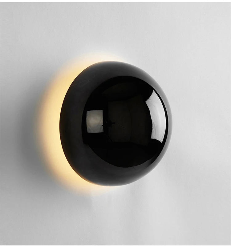 Nordic decorative gold circular wall lamp bedroom bedside living room dining room art minimalist wall mounted lamp