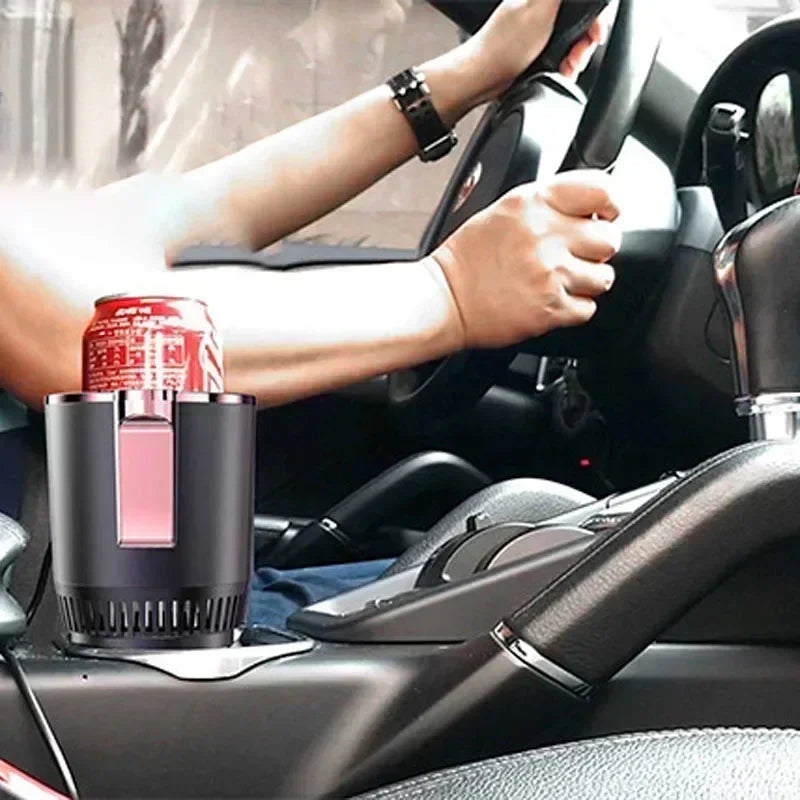 Auto Intelligent Hot and Cold Cup Holder 2-in-1 Smart Cooling Heating Cup Holder Mini Car Refrigerator Office Cool and Heat