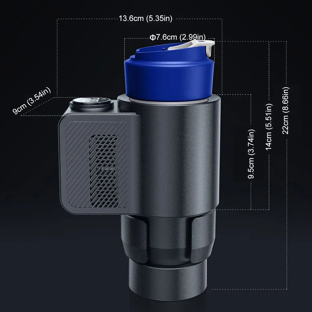 Smart 2 In 1 12V Car Cup Cooler Warmer with Temperature Display Mini Auto Refrigerator Drinks Cooling Heating Mug for Outdoor Tr