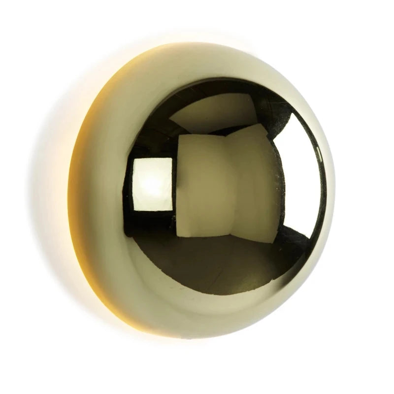 Nordic decorative gold circular wall lamp bedroom bedside living room dining room art minimalist wall mounted lamp