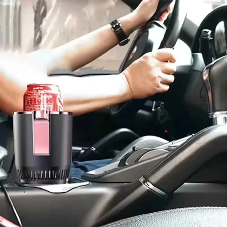 Auto Intelligent Hot and Cold Cup Holder 2-in-1 Smart Cooling Heating Cup Holder Mini Car Refrigerator Office Cool and Heat