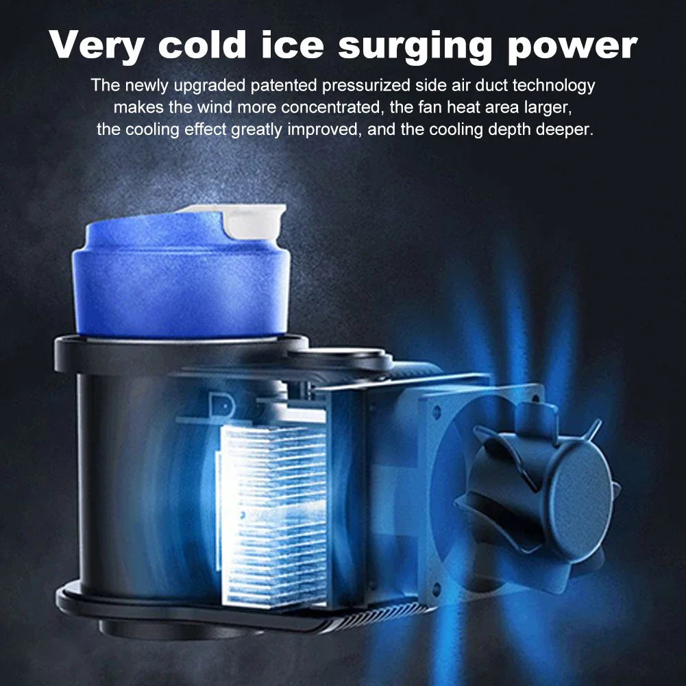 Smart 2 In 1 12V Car Cup Cooler Warmer with Temperature Display Mini Auto Refrigerator Drinks Cooling Heating Mug for Outdoor Tr