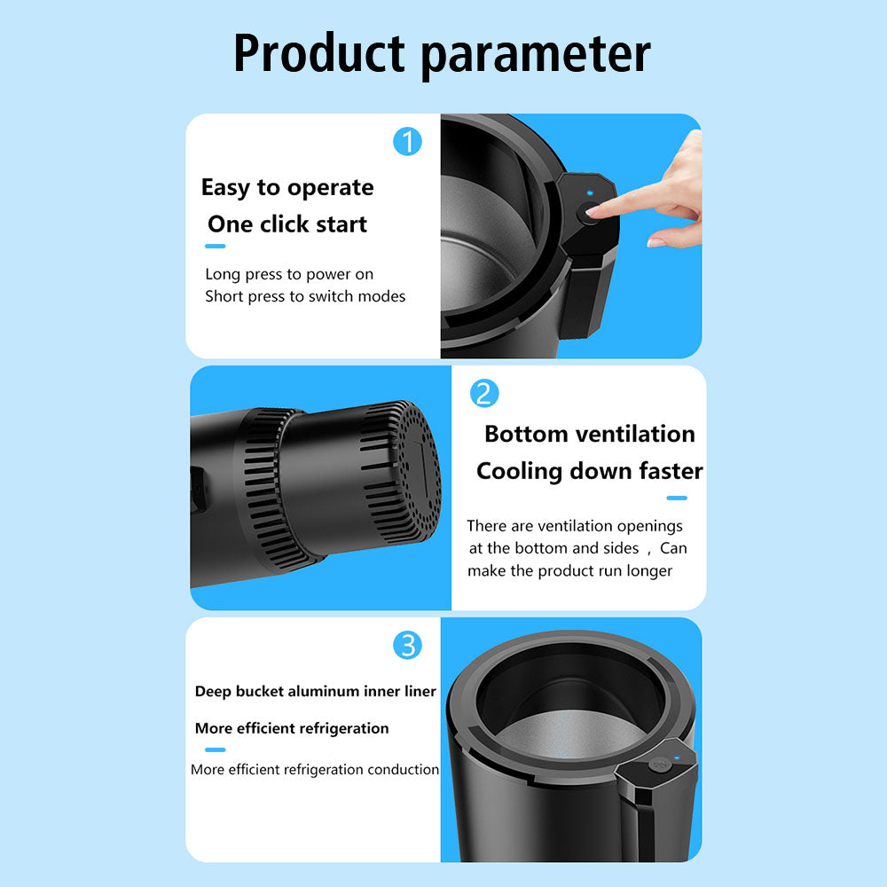 Smart Cup Heat Preservation Portable Water Warmer Bottle Car Cooling Heating Cup Holder Rapid Refrigeration Kettle DC 12V